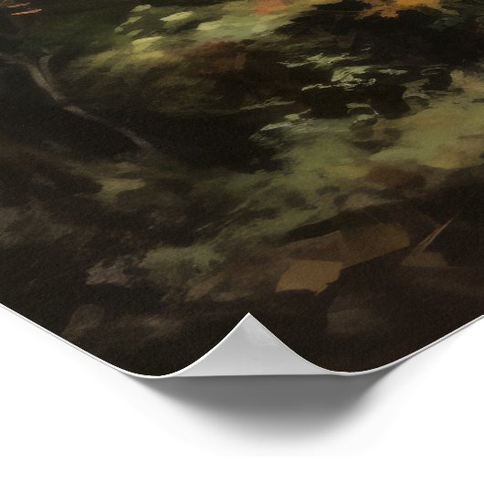 Poster d'impression de Temple Bouddhiste Japonais (Coin)