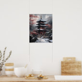 Poster d'impression de Temple Bouddhiste Japonais (Cuisine)