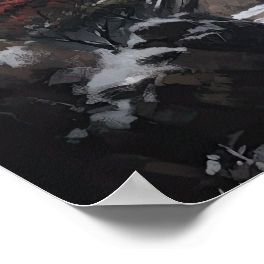 Poster d'impression de Temple Bouddhiste Japonais (Coin)