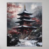 Poster d'impression de Temple Bouddhiste Japonais (Devant)
