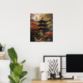 Poster d'impression de Temple Bouddhiste Japonais (Bureau à domicile)