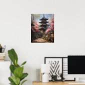 Poster d'impression de Temple Bouddhiste Japonais (Bureau à domicile)