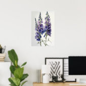 Poster d'impression de violet Delphinium (Bureau à domicile)