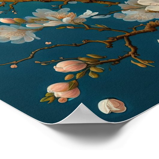 Poster d'impression des fleurs d'amande (Coin)