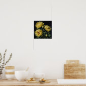 Poster d'impression des peonies jaunes (Cuisine)