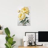 Poster d'impression des peonies jaunes (Bureau à domicile)