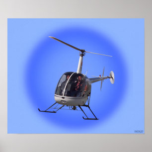 Poster d'impression d'hélicoptère Cool Chopper Pil