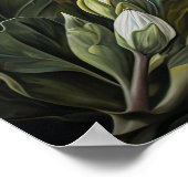 Poster d'impression d'Hibiscus blanc (Coin)