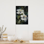 Poster d'impression d'Hibiscus blanc (Cuisine)