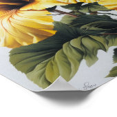 Poster d'impression d'hibiscus jaune (Coin)