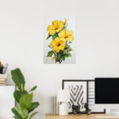 Poster d'impression d'hibiscus jaune (Bureau à domicile)