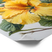 Poster d'impression d'hibiscus jaune (Coin)