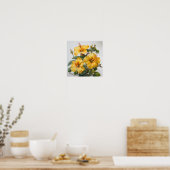 Poster d'impression d'hibiscus jaune (Cuisine)