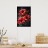 Poster d'impression d'hibiscus rouge (Cuisine)
