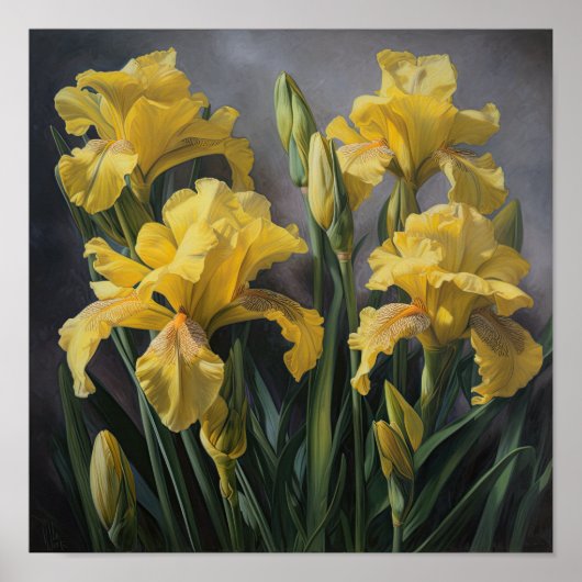 Poster d'impression d'images de fleurs irlandaises (Devant)