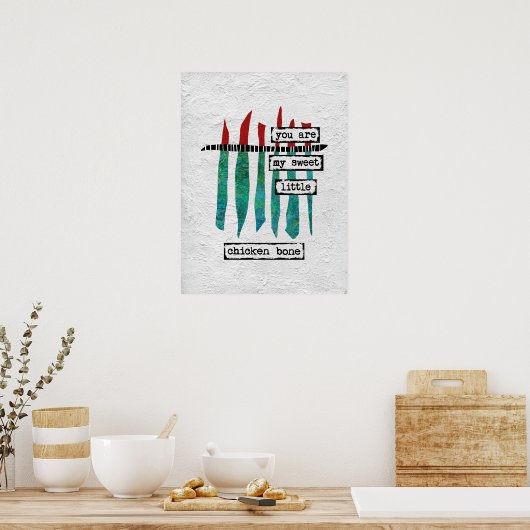 Poster d'impression d'objets d'art doux au poulet  (Cuisine)