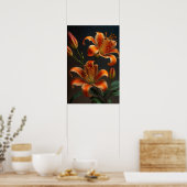 Poster d'impression d'Orange Tiger Lilies (Cuisine)