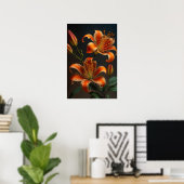 Poster d'impression d'Orange Tiger Lilies (Bureau à domicile)
