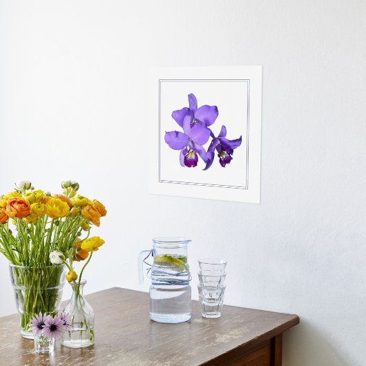 Poster d'impression du groupe d'orchidées violette (Couchage (Cuisine))