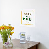 Poster d'impression du pub irlandais Accent Texte  (Couchage (Cuisine))