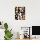 Poster d'impression d'un chien Beagle (Bureau à domicile)
