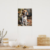 Poster d'impression d'un chien Beagle (Cuisine)