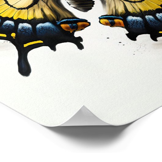 Poster d'impression d'un papillon Tiger Swallowtai (Coin)