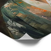 Poster d'impression d'une femme japonaise traditio (Coin)