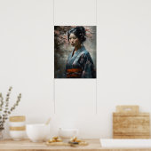 Poster d'impression d'une femme japonaise traditio (Cuisine)
