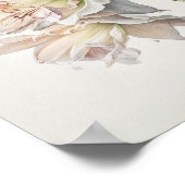 Poster d'impression en blanc Amaryllis Flower Art (Coin)