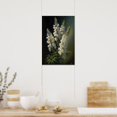 Poster d'impression en blanc Lupine Flower Art (Cuisine)