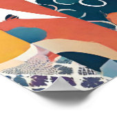 Poster d'impression en rayures de couleur partout (Coin)