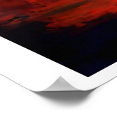 Poster d'impression en rouge horizontal Carrés Abs (Coin)