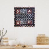 Poster d'impression en tissu Tapa Fiji (Cuisine)