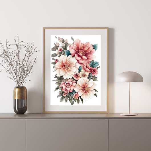 Poster d'impression floral moderne