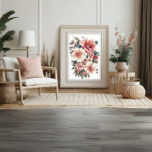 Poster d'impression floral moderne