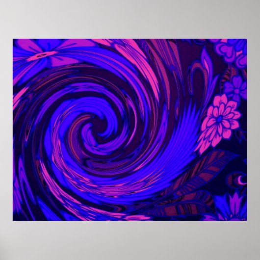 Poster d'impression Florescent Rose Surge (Devant)