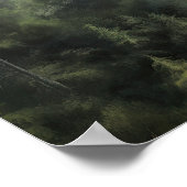 Poster d'impression Foggy Forest Landcape Art (Coin)