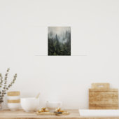 Poster d'impression Foggy Forest Landcape Art (Cuisine)