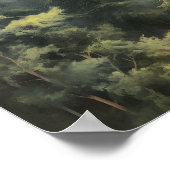Poster d'impression Foggy Forest Landcape Art (Coin)