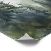 Poster d'impression Foggy Forest Landcape Art (Coin)