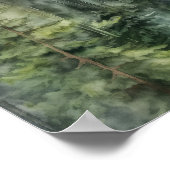 Poster d'impression Foggy Forest Landcape Art (Coin)
