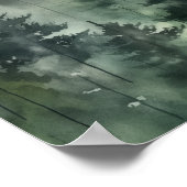 Poster d'impression Foggy Forest Landcape Art (Coin)