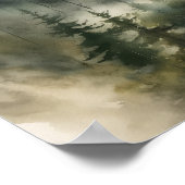 Poster d'impression Foggy Forest Landcape Art (Coin)