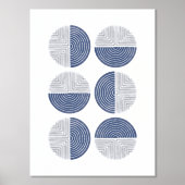 Poster d'impression Foil Blue Circle (Recto)