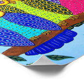 Poster d'impression Folk Art Owl (Coin)