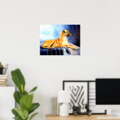 Poster d'impression Great Dane Wall (Bureau à domicile)