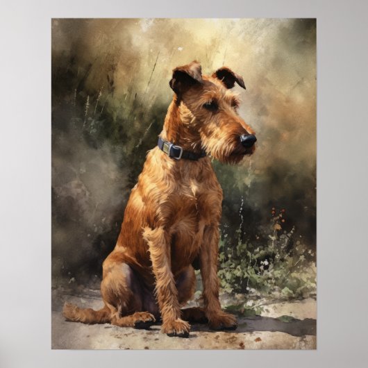 Poster d'impression irlandais Terrier Dog Art (Devant)