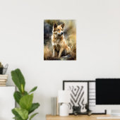 Poster d'impression islandais Sheepdog Chien Art (Bureau à domicile)
