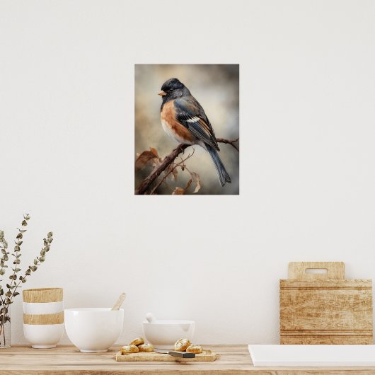 Poster d'impression Junco Bird Art (Cuisine)